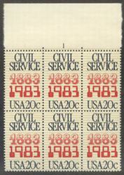 U.S. #2053 Civil Service PNB of 6