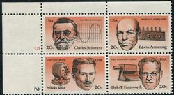 U.S. #2058a American Inventors PNB of 4