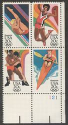 U.S. #2085a Los Angeles Summer Olympics PNB of 4
