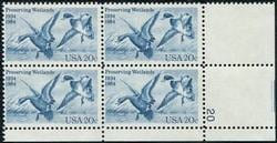 U.S. #2092 Waterfowl Preservation Act PNB of 4