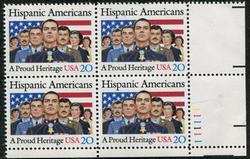 U.S. #2103 Hispanic Americans PNB of 4