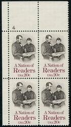 U.S. #2106 Nation of Readers PNB of 4