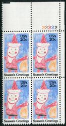 U.S. #2108 Christmas Traditional 1984 PNB of 4