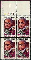 U.S. #2110 Jerome Kern PNB of 4