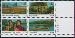 U.S. #2163a International Youth Year PNB of 4