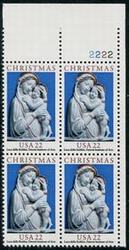 U.S. #2165 Christmas - Religious 1985 PNB of 4