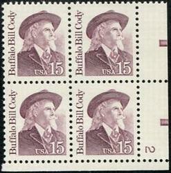 U.S. #2177 15c Buffalo Bill Cody PNB of 4