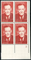 U.S. #2239 T.S. Eliot PNB of 4