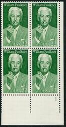 U.S. #2350 William Faulkner PNB of 4