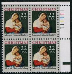 U.S. #2367 Christmas Madonna PNB of 4