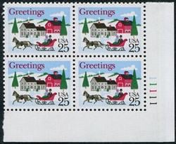 U.S. #2400 Christmas - traditional PNB of 4
