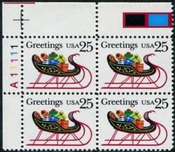 U.S. #2428 Christmas - traditional PNB of 4