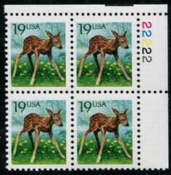 U.S. #2479 19c Fawn PNB of 4