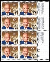 U.S. #2513 Dwight D. Eisenhower, PNB of 8