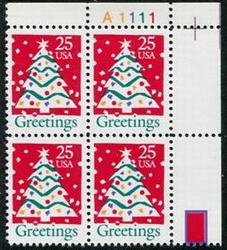 U.S. #2515 Christmas - traditional PNB of 4