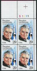 U.S. #2699 Theodore von Karman PNB of 4