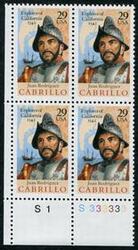 U.S. #2704 Cabrillo PNB of 4