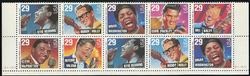 U.S. #2730a Rock and Roll PNB of 10
