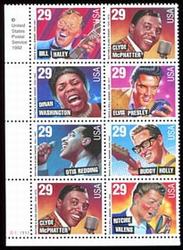 U.S. #2730a Rock and Roll PNB of 8