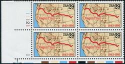 U.S. #2747 Oregon Trail PNB of 4