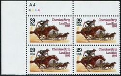 U.S. #2754 Cherokee Strip Land Run PNB 4