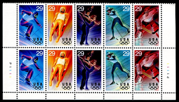 U.S. #2811a Winter Olympics - PNB of 10