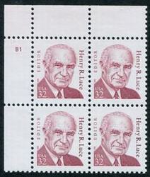 U.S. #2935 32c Henry R. Luce PNB of 4