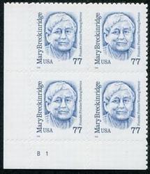 U.S. #2942 77c Mary Breckinridge PNB of 4