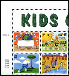 U.S. #2954a Kids Care PNB of 4