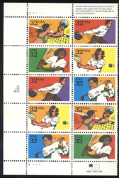 U.S. #2965a Recreation Sports PNB of 10