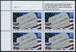 U.S. #2966 Prisoners of War MIA PNB of 4