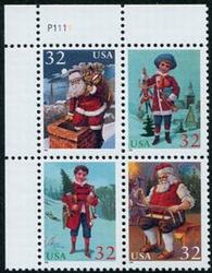 U.S. #3007a Christmas - Traditional PNB of 4