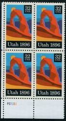 U.S. #3024 Utah Statehood PNB of 4