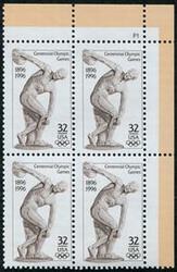 U.S. #3087 Centennial Olympic Games PNB of 4