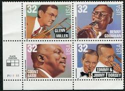 U.S. #3099a Big Band Leaders PNB of 4
