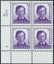 U.S. #3166 Padre Felix Varela PNB of 4