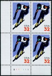 U.S. #3180 Alpine Skiing PNB of 4