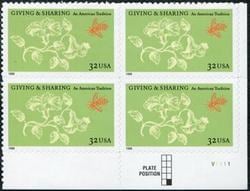 U.S. #3243 Giving & Sharing PNB of 4