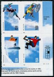 U.S. #3324a Extreme Sports PNB of 4