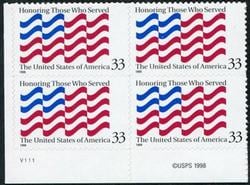 U.S. #3331 Honoring Those Who Served PNB 4