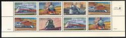 U.S. #3337a All Aboard! Trains PNB of 8