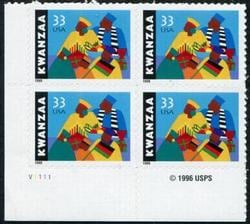 U.S. #3368 Kwanzaa PNB of 4