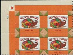 U.S. #3546 Thanksgiving PNB of 4