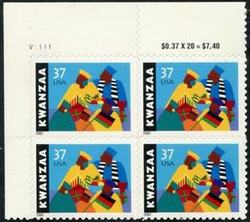 U.S. #3548 Kwanzaa PNB of 4