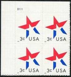 U.S. #3614 3c Star PNB of 4