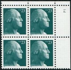U.S. #3616 23c Washington PNB of 4