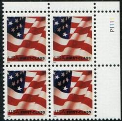 U.S. #3620 Flag 1st Class PNB of 4