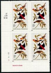 U.S. #3650 John James Audubon, Artist PNB of 4