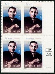 U.S. #3669 Irving Berlin PNB of 4