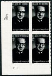 U.S. #3746 Thurgood Marshall PNB of 4